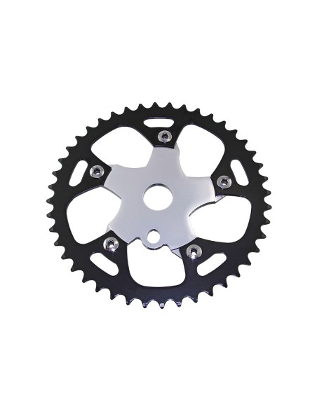 Alloy Chainring 913B 1/2 X 1/8 44t Black Chainring Chrome Spider.